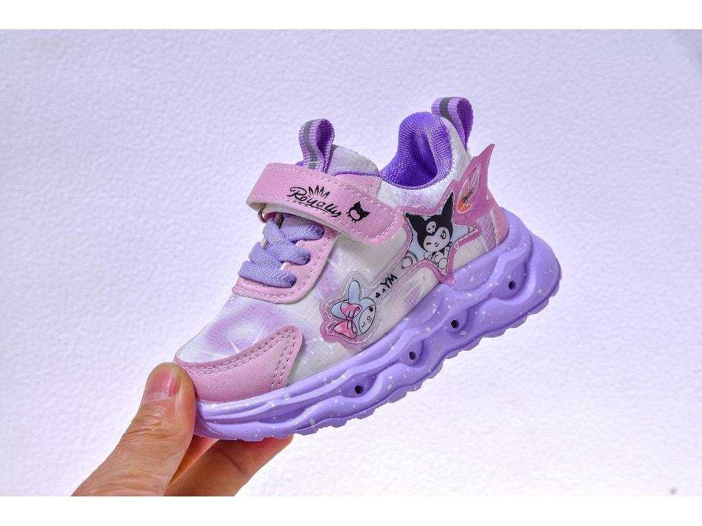 Coulomi Girls’ Lighted Waterproof Leather Running Shoes - Autumn/Winter 2024