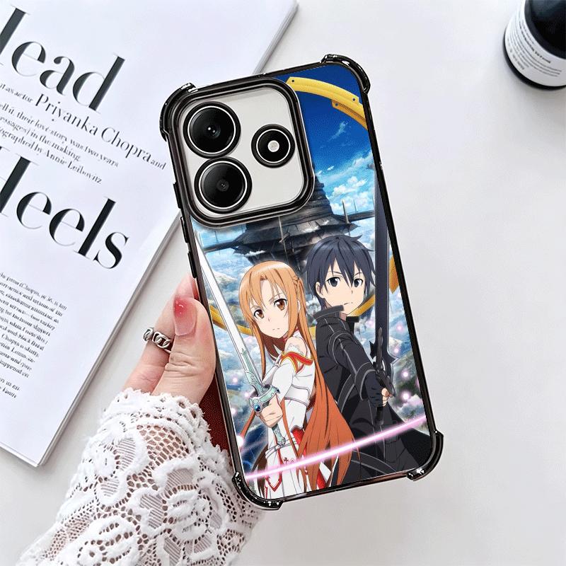Sword Art Online Anime Weiche Handyhülle Für Xiaomi Redmi Note 14 15 Pro Plus 13 12 11S 11T 5G 10 9S 9 Galvanisiert Anti-Fall Fundas