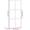 Sliding Door White 102.5 X 205 Cm Tempered Glass and Aluminum