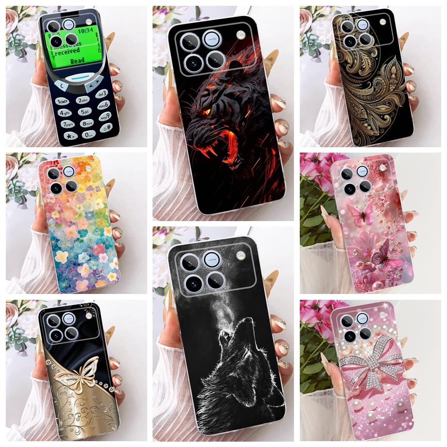 Flower Cartoon Fashion Design Phone Case For Honor Win AAP-AN00 Funda Soft Liquid Silicone Shockproof Back Cover