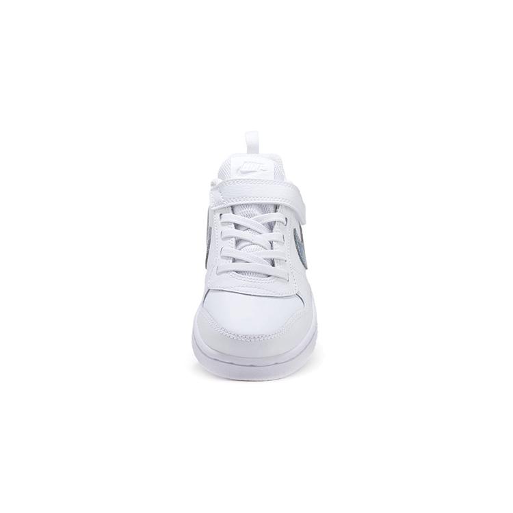 Nike Court Borough Low Hook and loop Low top Skateboard Shoes White Blue Children Aged 3 7 Years Old 870028-102