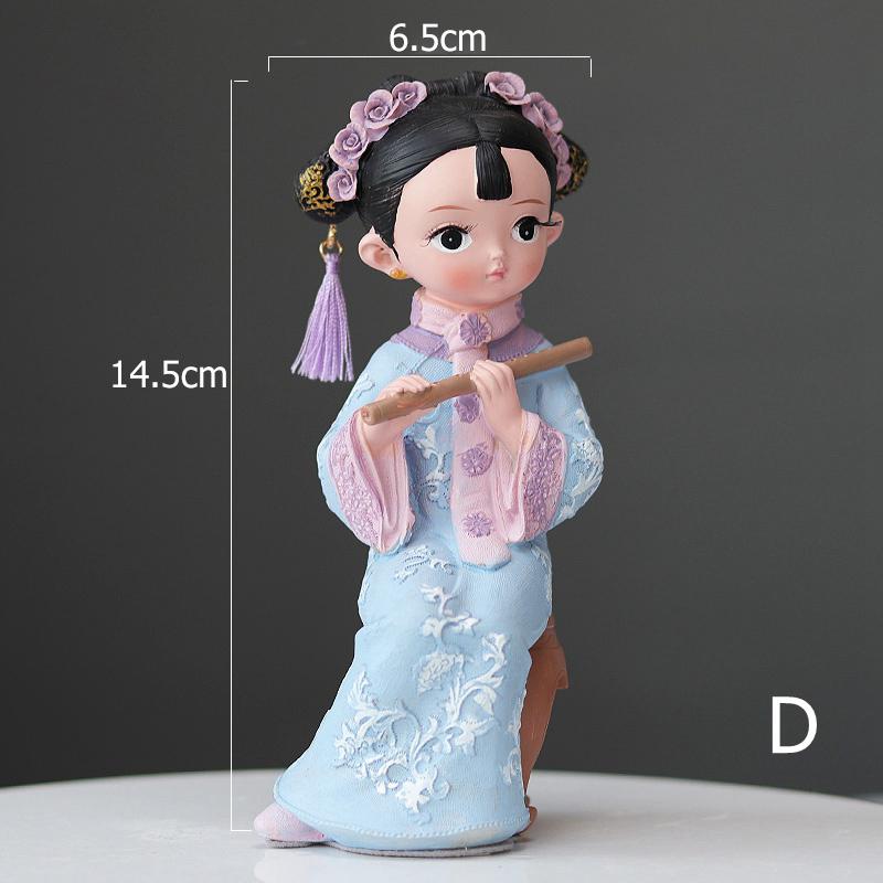 

6-дюймовая китайская принцесса фигурка флейта пипа украшение для дома украшение для торта династия костюм платье