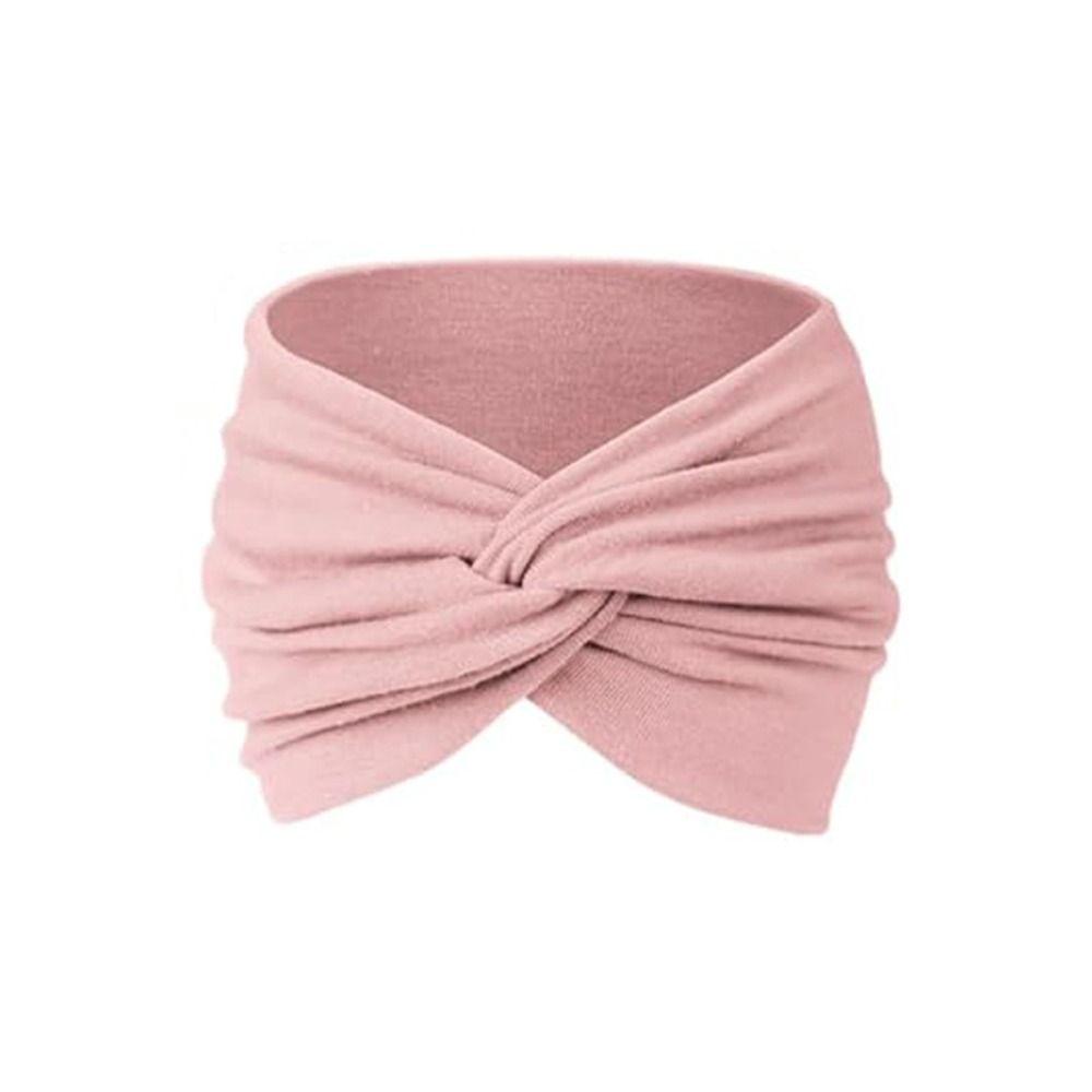 Einfarbiges Stirnband Damen Breit Böhmisch Yoga Haarband Boho Lässiges Haaraccessoire für Tanz Biker