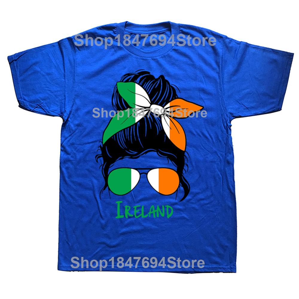 Funny Irish Girl Ireland Flag Woman Proud T Shirt Graphic Cotton Streetwear Short Sleeve Birthday Gifts Summer Style Tshirt Men