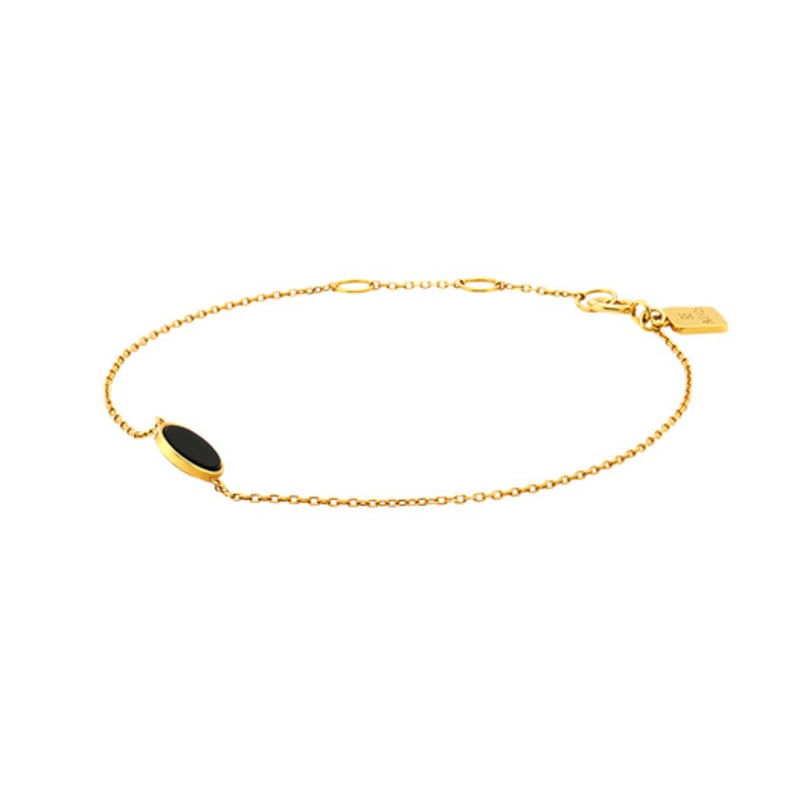 BE/GINS ROCA MINI ROUND ONYX BRACELET