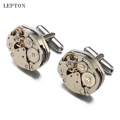 Gemelli di Lusso Squisito Movimento di Orologio Meccanico Gemelli Bottoni per Manica da Uomo Gemelli con Movimento Immobile a Forma di Diamante