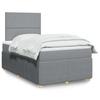 Vidaxl Cama Continental com Colchão, Cinza Claro, Tecido 120X200 Cm
