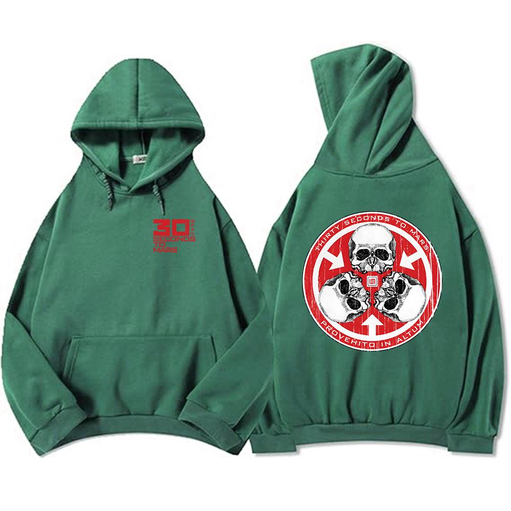 Thirty Seconds To Mars Hoodies Long Sleeve Fashion Hooded Sweatshirts Casual Rock Unisex Streetwear Mens