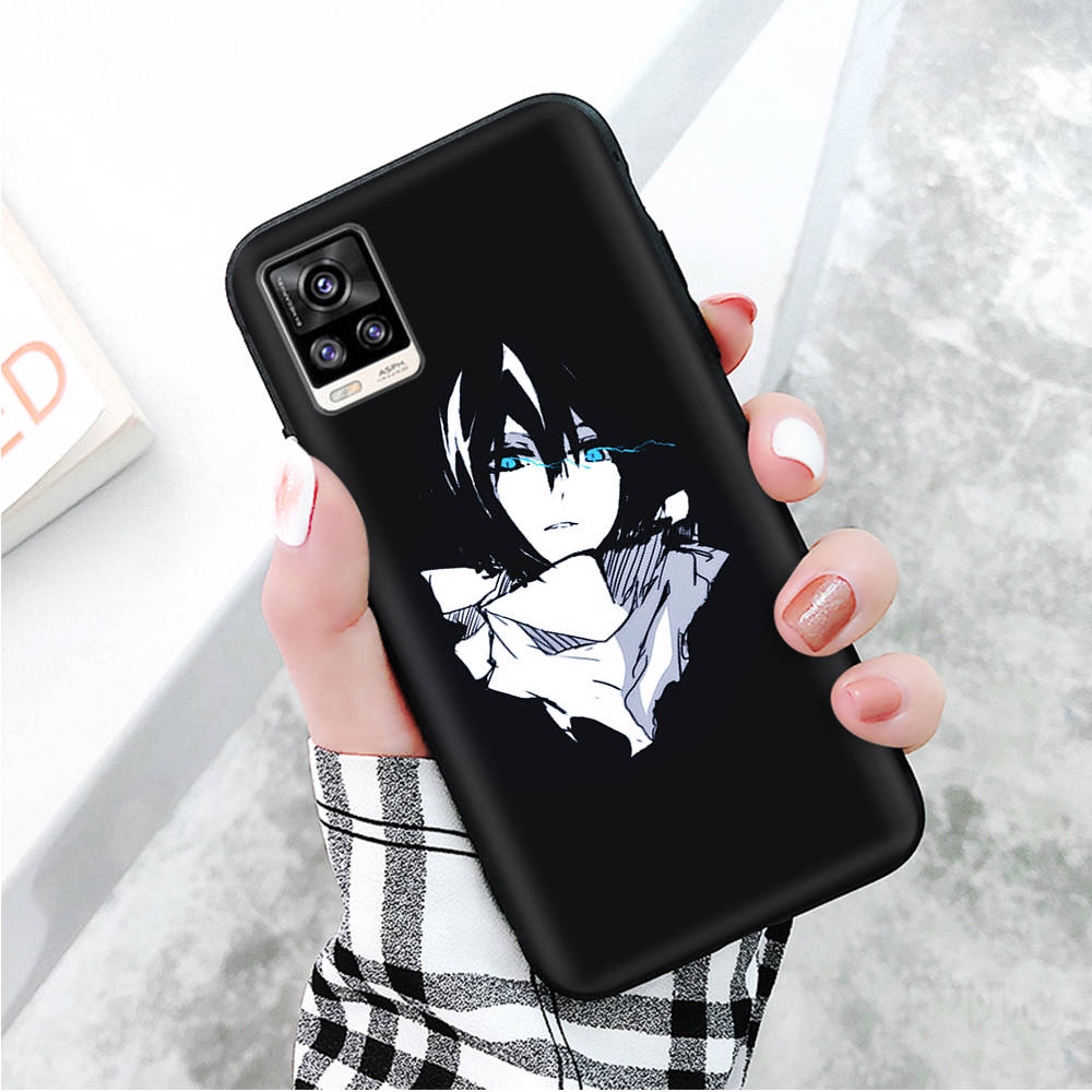 Schwarze Hülle für Xiaomi Redmi 13C Note 9 iPhone XR 7 8 14 15 11 12 13 X XS Pro Max Samsung A25 S23 S24 FE Ultra Plus Noragami Anime