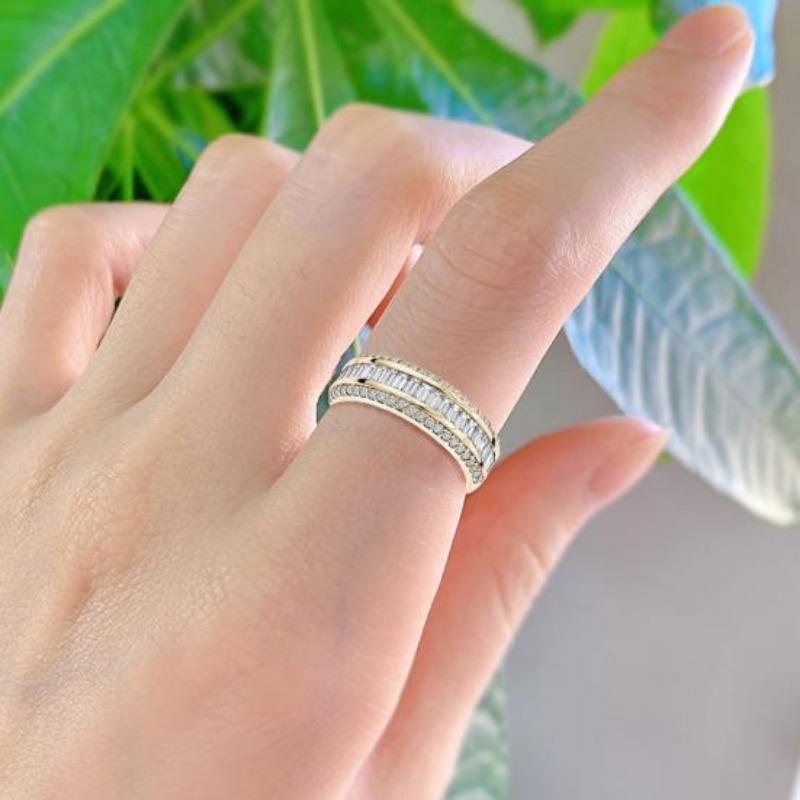 Unisex Shiny Blue Bridal Engagement Finger Jewelry Gift Wedding Ring