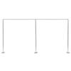 3x6m Wedding Party Backdrop Stand Pipe Kit Curtain Frame Telescopic Stainless Steel Silver For Party Decoration, Birthday Party