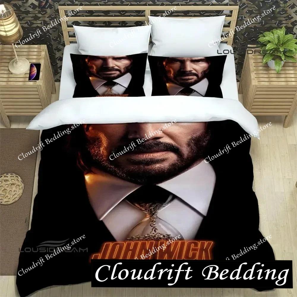 Movie John Wick Printed Bedding Sets Exquisite Bed Supplies Set Duvet Cover Bed Comforter Set Bedding Set Luxury Birthday Gift
