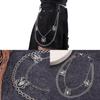 Punk Metal Double Ring Waist Chain With Lobster Clasp For Men And Women