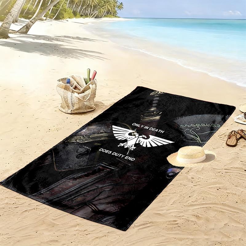 Imperium of Man Print Beach Towel, Large Soft Quick Dry Towel for Beach Camping Swimming