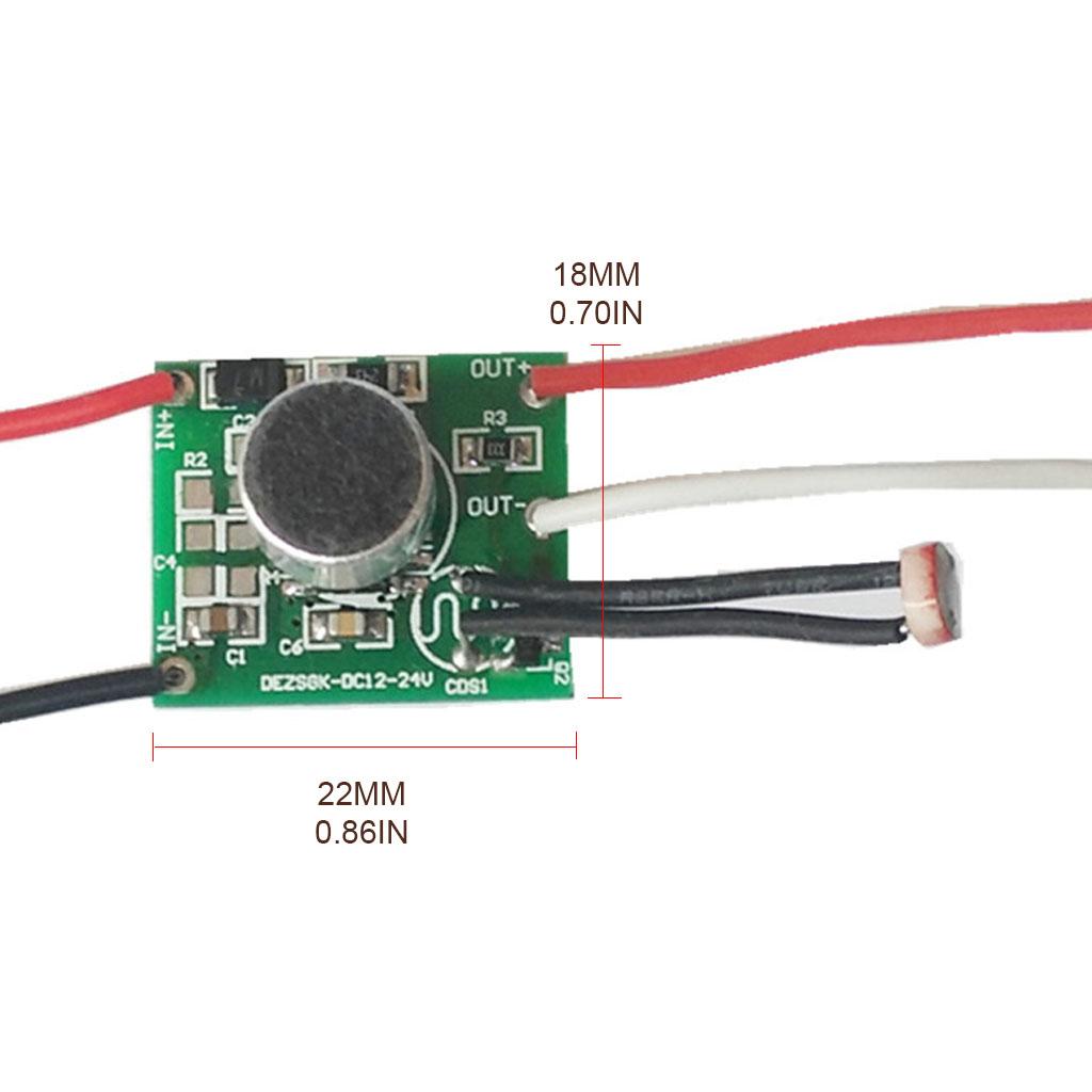 for Smart Sound/Light Control Sensor Switch Low Voltage Sound Activated Lamp Switch Module for Stairs Aisle Basement Gar