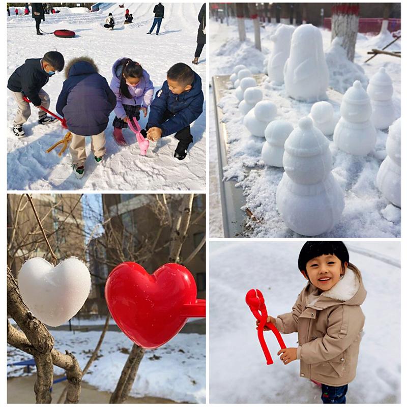 Snowball Clamp Multiple Shape Snowball Making Tongs Winter Outdoor Snow Play Sports Toys For Kids Snowball Throwing Tool
