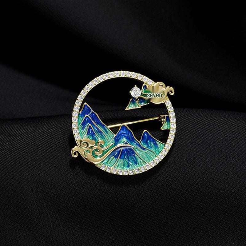 

Брошь «Тысяча ли рек и гор»: Элегантная женская брошь и аксессуар-корсаж в китайском стиле