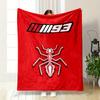 A Red Ant Graphic and Stylized "93" with Bold Red, White, and Black Design. for All Seasons Blanket Lunch Break Throw Gift
