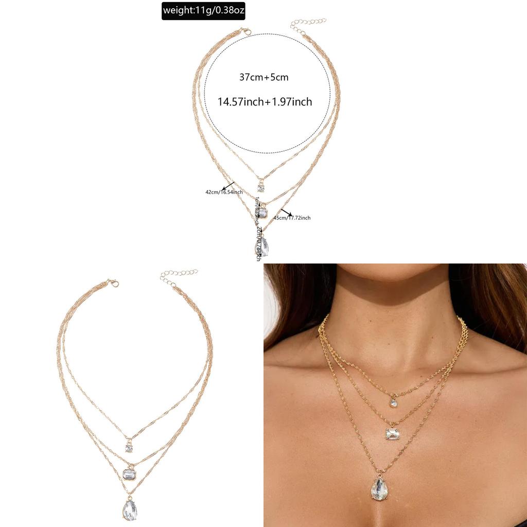 Collier pendentif tendance en alliage avec goutte en acrylique, idéal pour l'été
