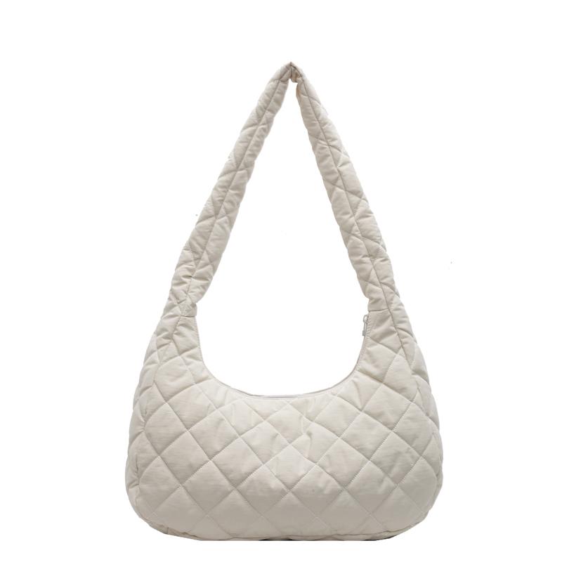 Diamond Embroidery Tote Bag Shoulder Bag Women Solid Color Large Capacity Crossbody Bag