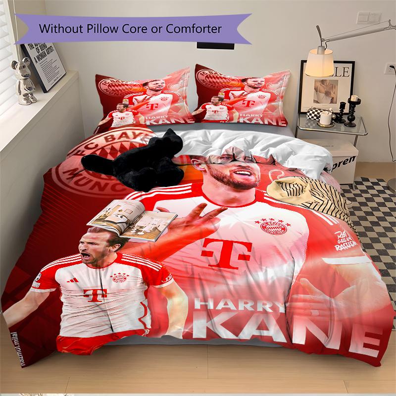 3-teilige Kane's Bayern Triumph Celebration Bettwäsche-Sets Für Alle Größen Neu 3D-Druck Bettbezug Bettdecke Bettbezug Kissenbezug Schlafzimmerdekoration