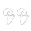 High Quality 18k Gold Plated Africa Map Earrings Jewelry Custom Stainless Steel Love Word Earring for Women