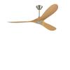 Nordic Silent Ceiling Fan Light with Wood Grain for Coffee Shop or Restaurant Decor
