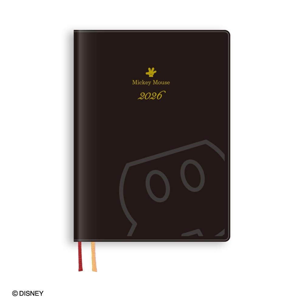 Daigo 2026 Disney Weekly Mickey December 2025 Start Planner, Left, B6, Mouse, Black, E6160,