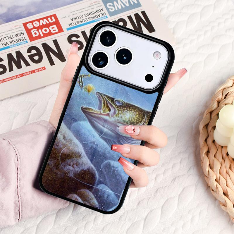 Bass Fish Fishing Phone Case For IPhone 17 16e 15 14 13 12 11 Pro Max Air Mini Soft Protective Cover