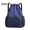 Swimming Gear Bag Sports Backpack, Drawstring Gym Backpack with Side Mesh Pockets, Double Pocket Waterproof Workout for Basketball Soccer Swim