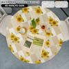 Elastic  PVC Round Table Cloth Waterproof Oil and Pile Thickened Transparent Printed Plastic Tablecloth Decor Table Protection