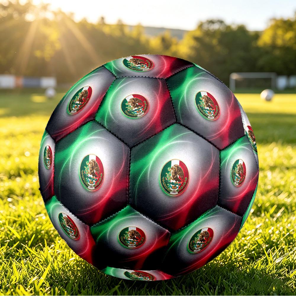 Messico calcio Stampato Taglia 5 Pallone da Calcio Resistente all'Usura Standard Allenamento Adulti Pallone da Calcio Regalo per Fan Partita Indoor Outdoor Sport