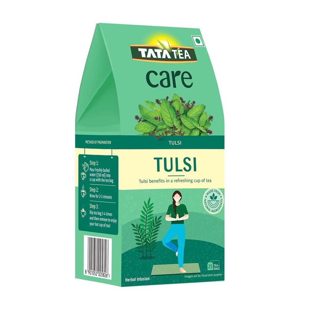 Зеленый чай с Тулси (25 пак), Tulsi Herbal Infusion Green Tea,  Tata Tea