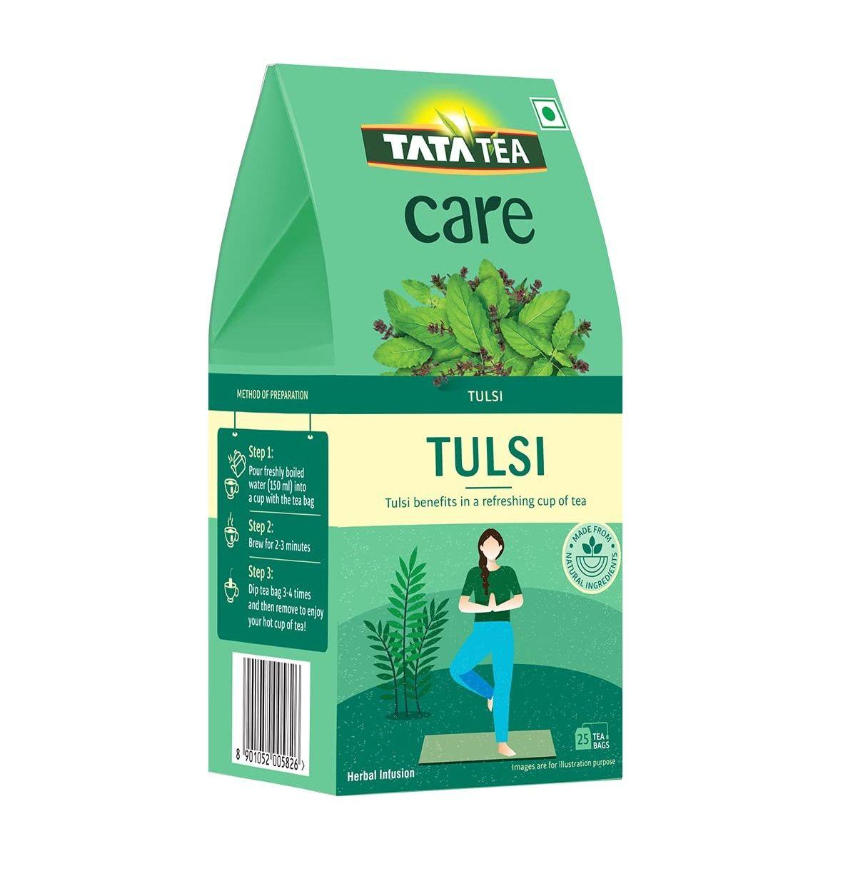 

Зеленый чай с Тулси (25 пак), Tulsi Herbal Infusion Green Tea, Tata Tea