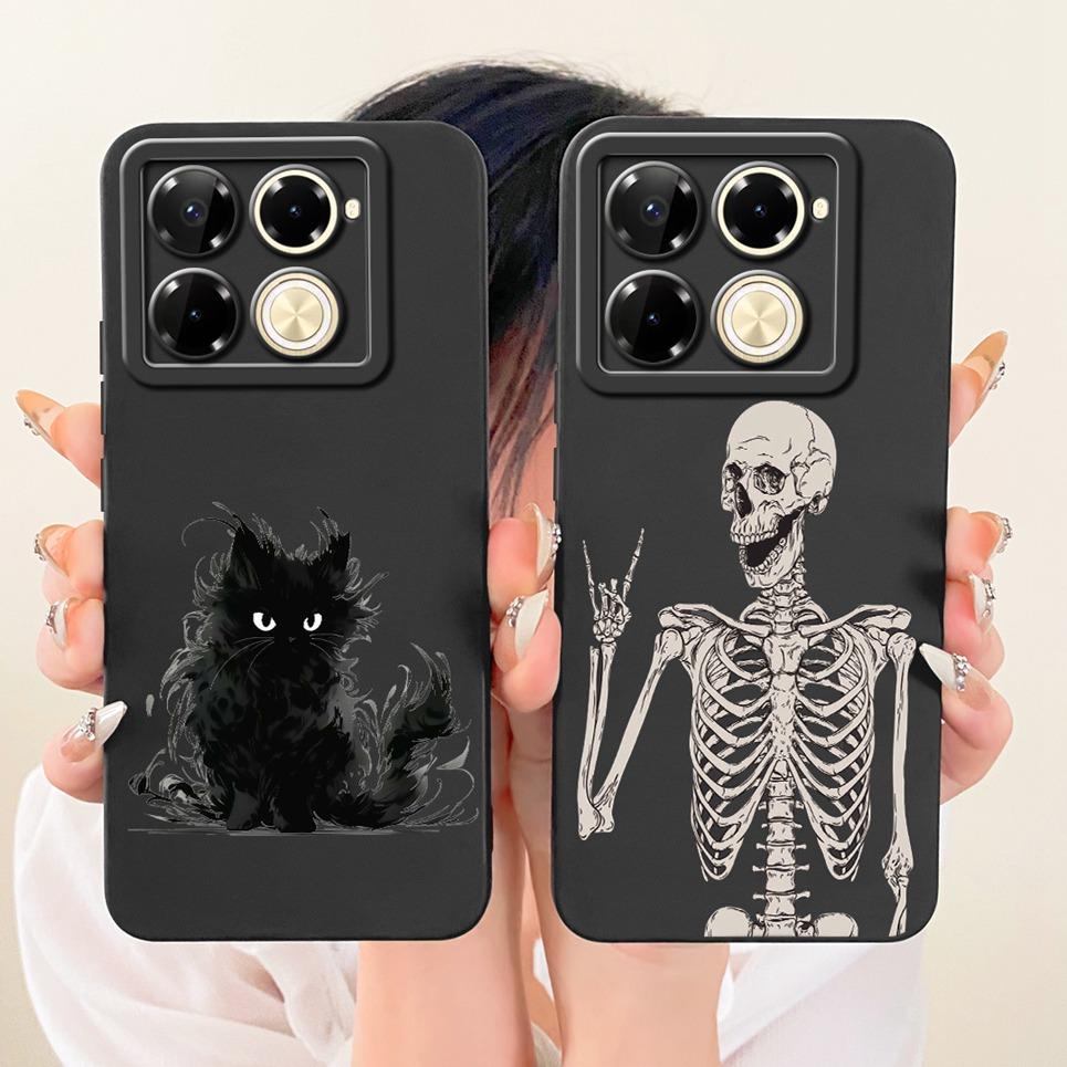Cat Chinese Loogn Dragon Cartoon Painting Casing For infinix Note 40 Pro 4G 5G Soft Matte Silicone Phone Case Infinix Note 40x