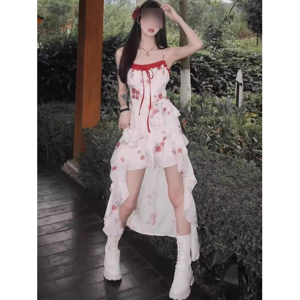 

Стильное пляжное платье без рукавов с цветочным принтом XL (Recommended 55-60kg)