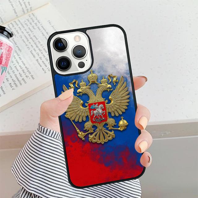 Russian Flag banner Phone Case For iPhone 17 Air 16 15 14 plus 12 13 Pro max Soft Bumper Shell Cover coque