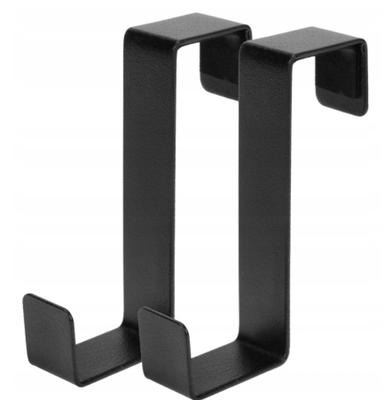 Niko Door and Cabinet Hanger, 2 Pcs., Black