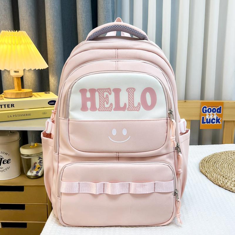 Schoolbag student schoolbag wholesale new large capacity leisure trend Oxford cloth backpack versatile contrasting color backpack women