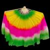 Colorful Kids Children Bamboo Fans 36cm Bamboo Hand Dye Adults Fan  Veil Pairs Yangko Dance Tools