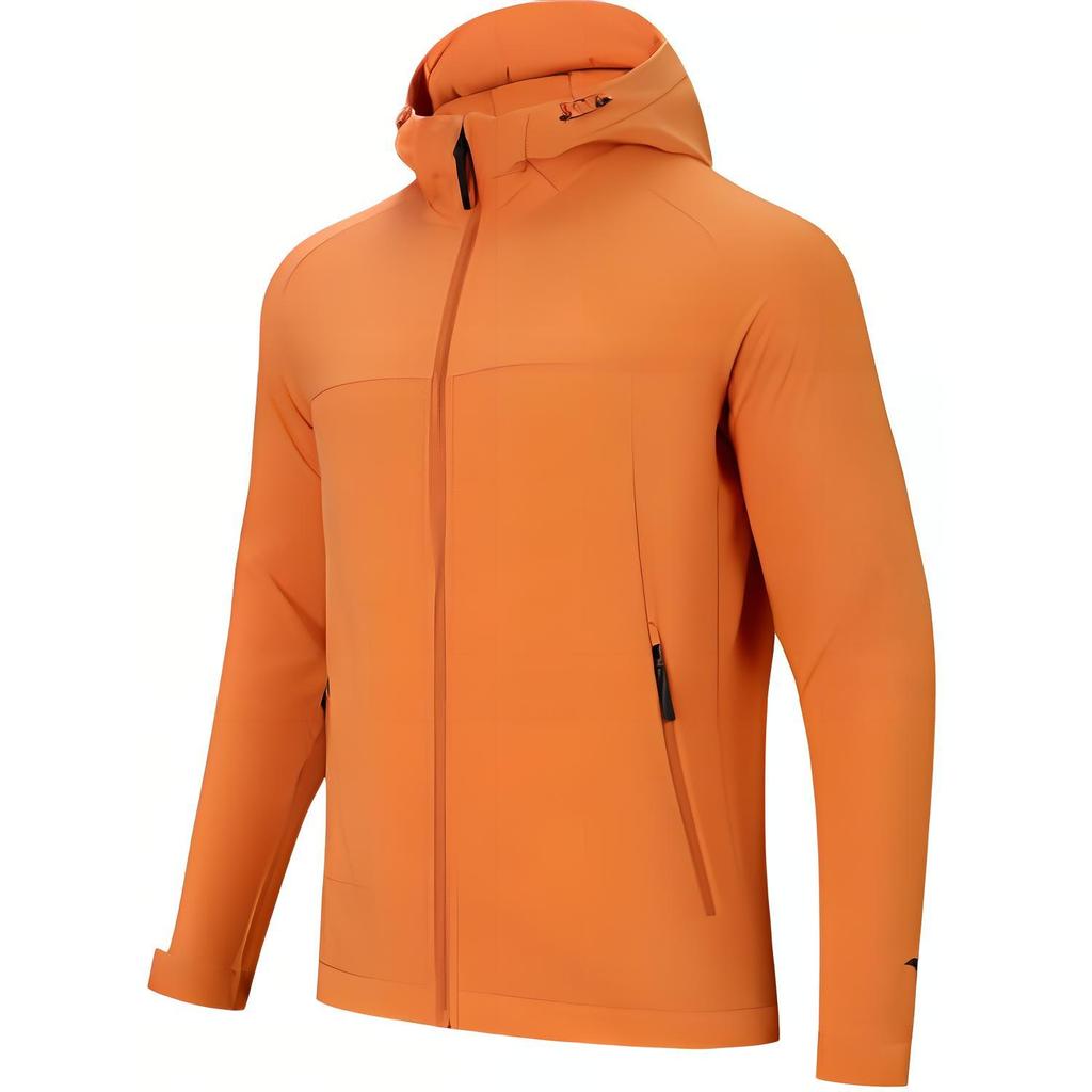Anta Outdoor Sports Series Hooded Warm Windbreaker Men Outerwear Red-Clay-Orange 952446610-2