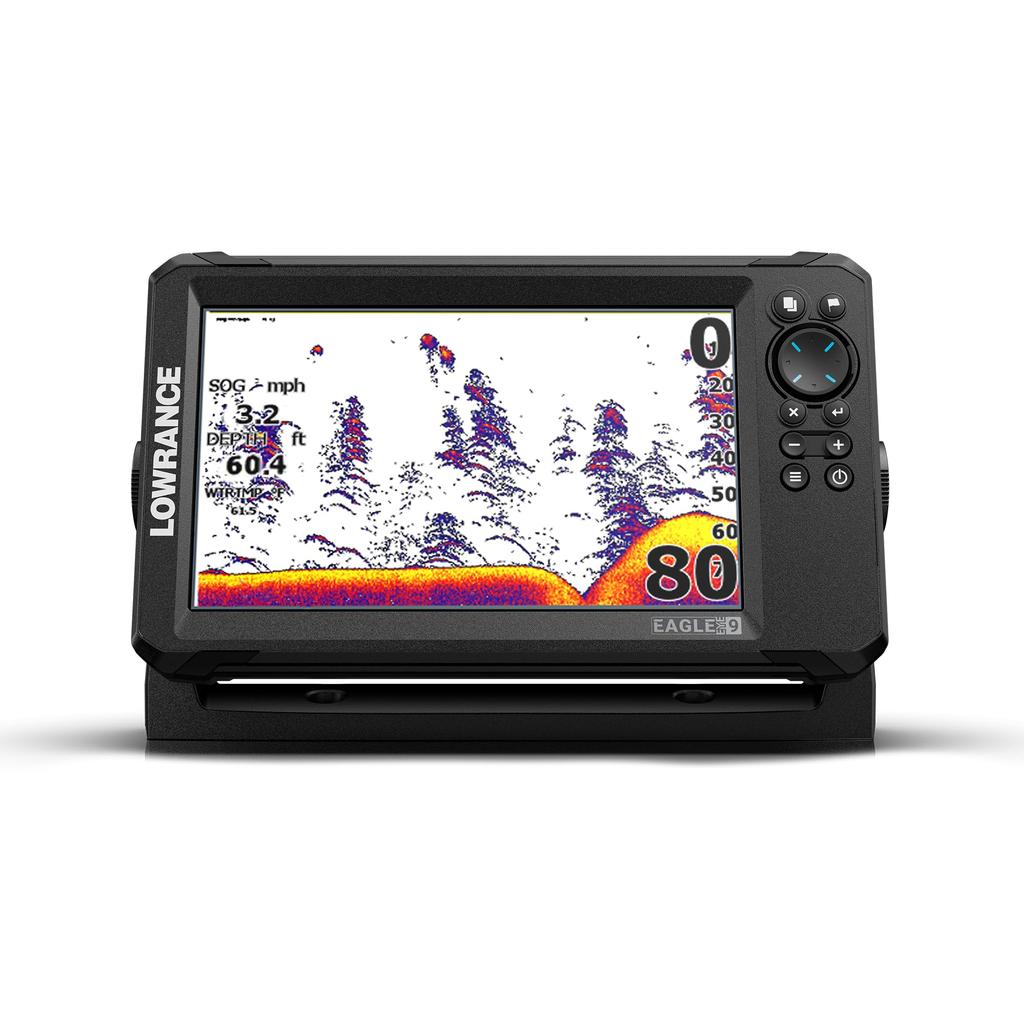 Lowrance Eagle 9 Live IPS Eagle US Inland Coverage of US Eye™ AMER, 9" Screen, Eye™ Transducer, C-MAP® Charts, 17,000+ Lakes.