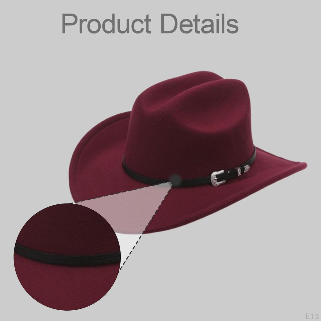 Classic And Trendy Western Cowboy Hat with Adjustable Cord for Shows Carnivals