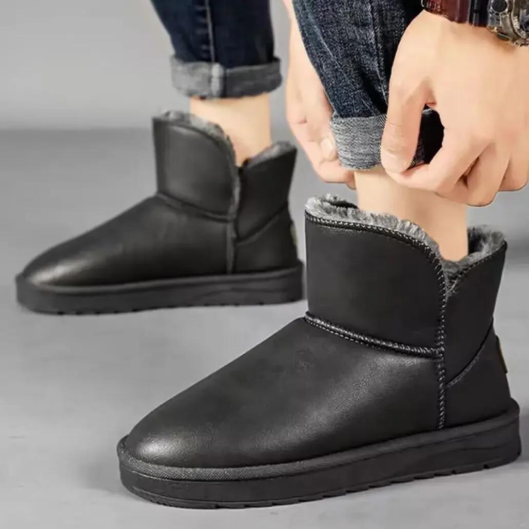 Модные мужские зимние ботинки с мехом — фото 7