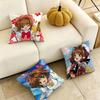 CCS CCardcaptor Sakura Anime Square DoubleSided Printed Pillow Case Bedroom Bedside Pillow Sofa Cushion Cover Gift