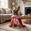 Breathable Dog King Cloak With Crown Pet Costume Cute Pet Cosplay Cloak  For Pet Birthday Party