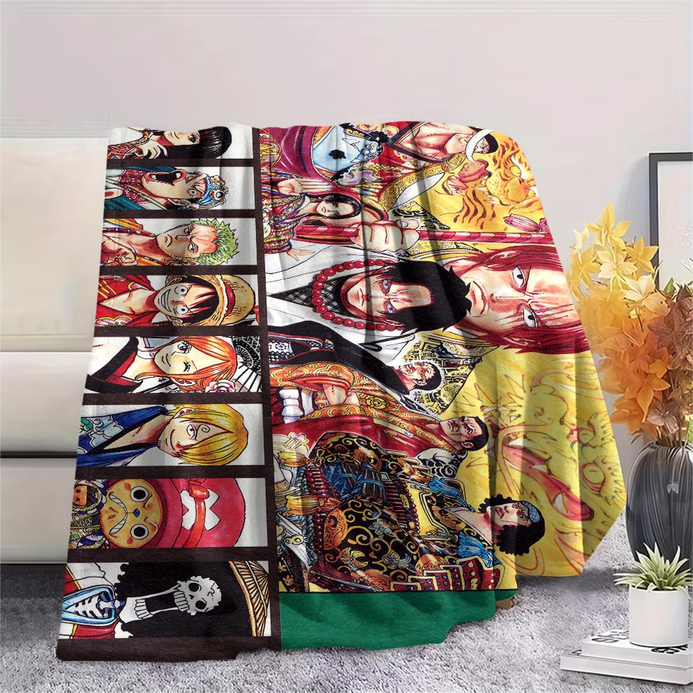 Coperta in Flanella con Stampa Personaggio One Piece, Alta qualità Confortevole per Tutte le Stagioni, Arredamento per la Casa, Calore e Comfort, Perfetta per Regali di Natale