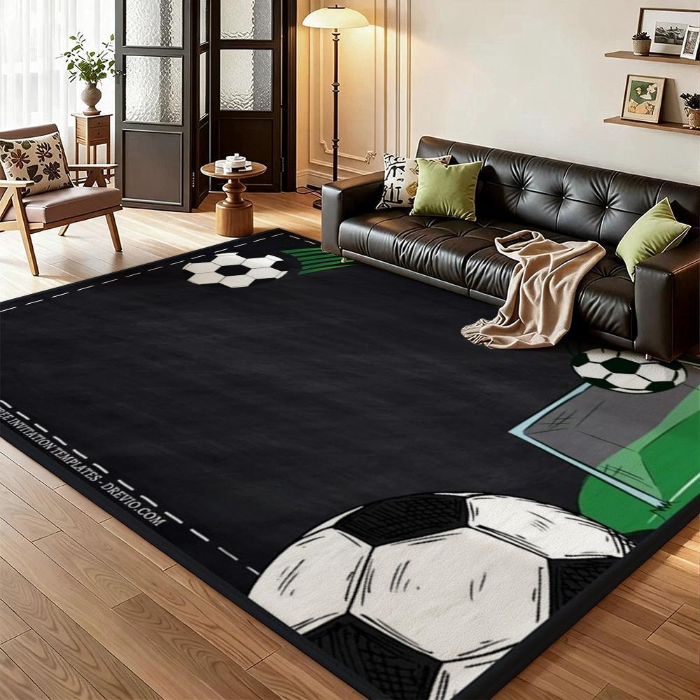 Football Game Patterned Rug Allseason Carpet For Bathroom Kitchen Home Decor New Year Gift