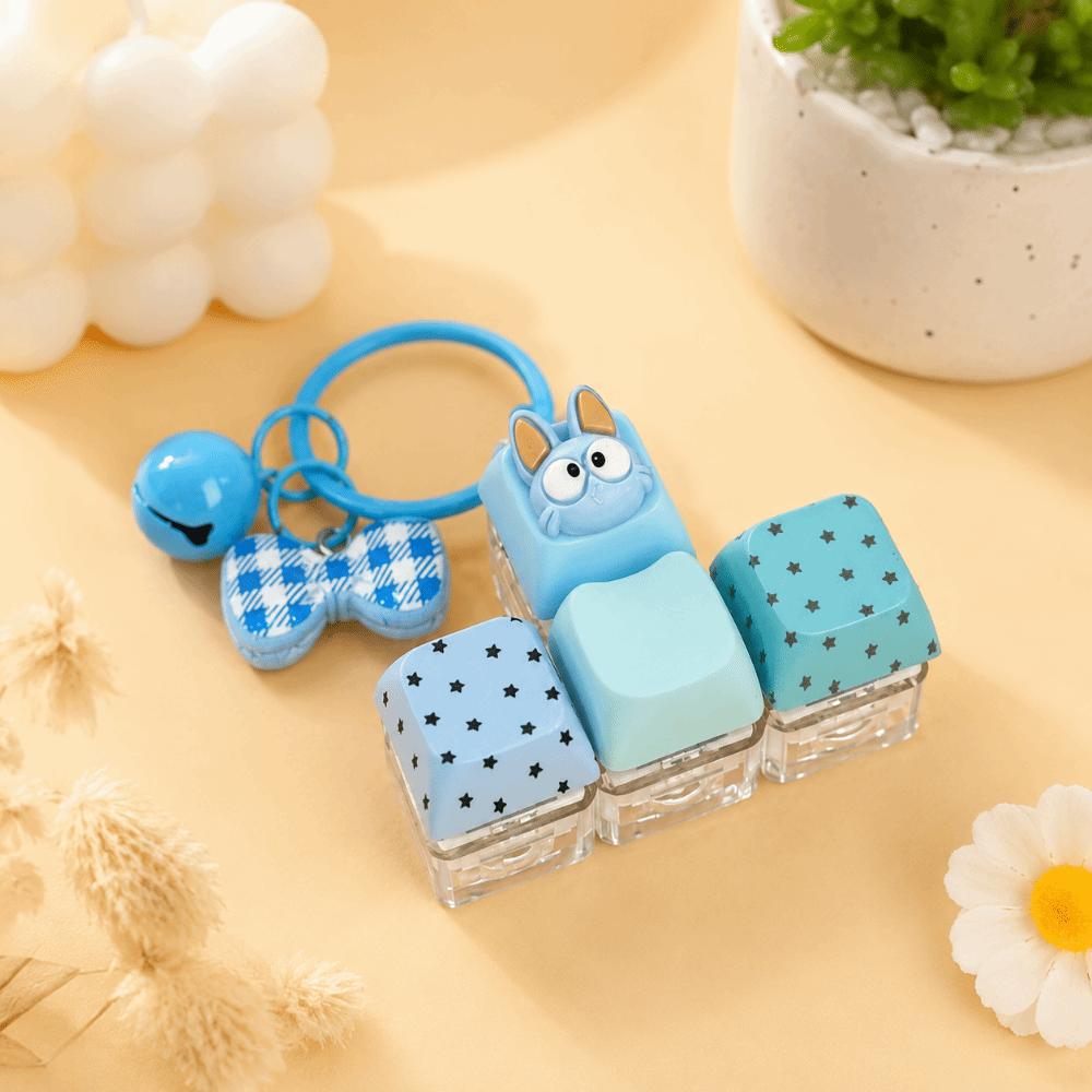 Funny Keyboard Decompression Keychain Creative Mechanical Switch Keychain Portable Use