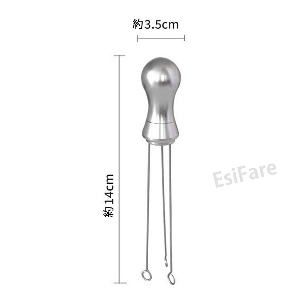 EsiFare Espresso Needle, Stainless Steel, 3-Needle Espresso Needle Dispenser, Coffee Powder, Espresso Powder Muddler, Detachable Arc Design,